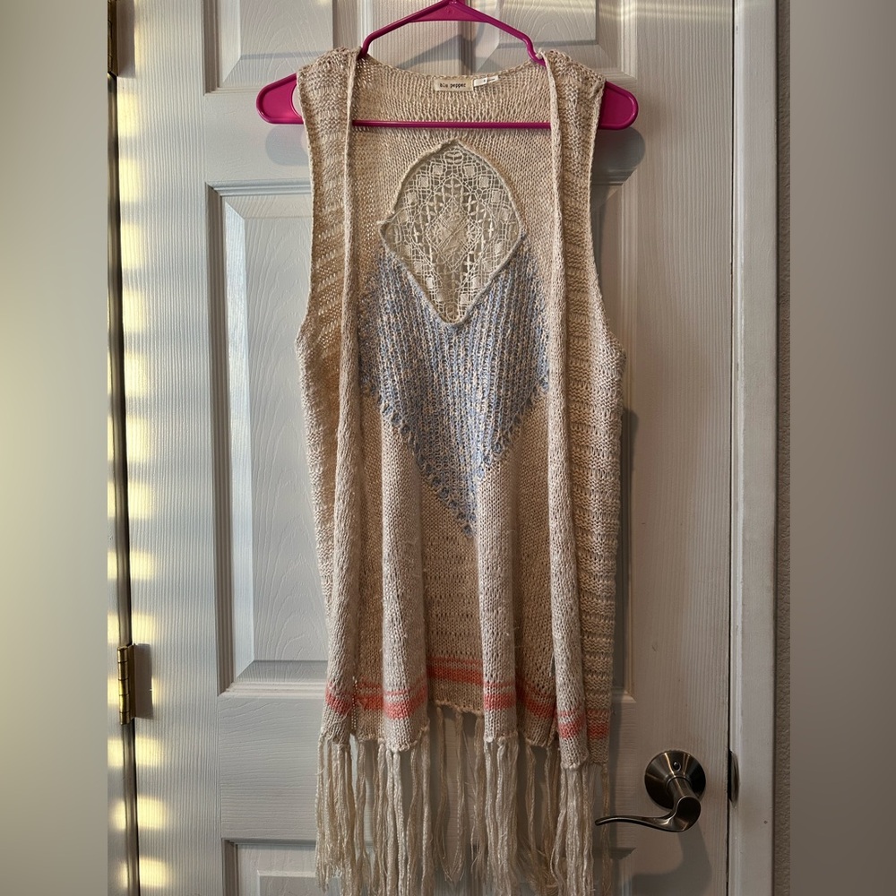 blu pepper Boho Festival Retro Vest
